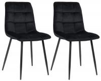 2er Set Esszimmerstuhl Tilde Samt schwarz 2er Set Esszimmerstuhl Tilde Samt schwarz