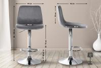 Barhocker Divo Samt Chrom dunkelgrau Barhocker Divo Samt Chrom dunkelgrau