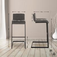 Barhocker Newport Stoff B dunkelgrau Barhocker Newport Stoff B dunkelgrau
