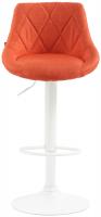 Barhocker Lazio Stoff weiß orange 