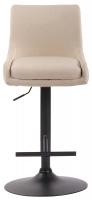 Barhocker Club Stoff schwarz creme 