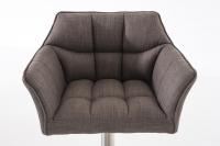 Barhocker Damaso E Stoff grau 