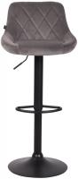Barhocker Lazio Samt schwarz grau Barhocker Lazio Samt schwarz grau