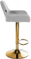Barhocker Braga Gold Stoff grau Barhocker Braga Gold Stoff grau