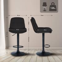 Barhocker Laurel Stoff schwarz schwarz Barhocker Laurel Stoff schwarz schwarz