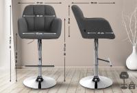 Barhocker Natoma Stoff chrom dunkelgrau Barhocker Natoma Stoff chrom dunkelgrau