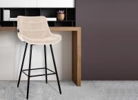 Barhocker Weston Samt creme Barhocker Weston Samt creme