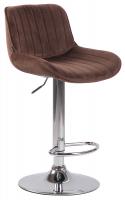 Barhocker Lentini Samt chrom braun Barhocker Lentini Samt chrom braun