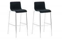 2er Set Barhocker Hoover Stoff 4-Fuß Gestell chrom schwarz 2er Set Barhocker Hoover Stoff 4-Fuß Gestell chrom schwarz