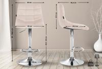 Barhocker Jerry Samt chrom beige Barhocker Jerry Samt chrom beige