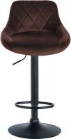 2er Set Barhocker Lazio Samt schwarz braun 2er Set Barhocker Lazio Samt schwarz braun