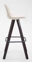 2er Set Barhocker Franklin Stoff Square cappuccino (eiche) creme 