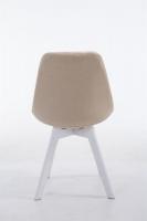Besucherstuhl Borneo V2 Stoff  weiß (eiche) creme 