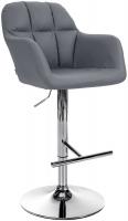Barhocker Natoma Kunstleder chrom grau Barhocker Natoma Kunstleder chrom grau