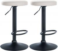2er Set Barhocker Ponte Kunstleder schwarz weiß 2er Set Barhocker Ponte Kunstleder schwarz weiß