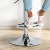 Barhocker Olinda Samt chrom braun 
