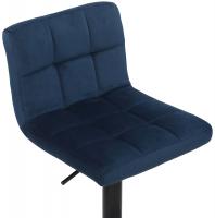 2er Set Barhocker Feni Samt blau 