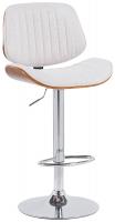 Barhocker Clawson Stoff chrom walnuss/creme Barhocker Clawson Stoff chrom walnuss/creme
