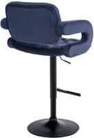 Barhocker Dublin Samt schwarz blau 