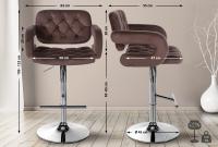 Barhocker Dublin Samt chrom braun Barhocker Dublin Samt chrom braun