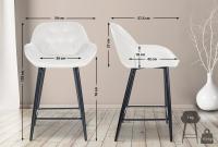 Barhocker Gibson 76 Samt cremeweiß 