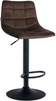 Barhocker Jerry Samt schwarz braun Barhocker Jerry Samt schwarz braun