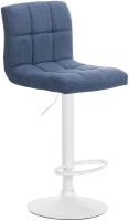 Barhocker Calma Stoff weiß blau Barhocker Calma Stoff weiß blau