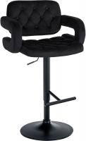 Barhocker Dublin Samt schwarz schwarz Barhocker Dublin Samt schwarz schwarz
