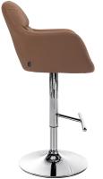 Barhocker Natoma Kunstleder chrom hellbraun 
