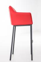Barhocker Damaso B mit 4-Fuß Gestell rot Barhocker Damaso B mit 4-Fuß Gestell rot