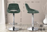 2er Set Barhocker Milet Samt C grün 2er Set Barhocker Milet Samt C grün