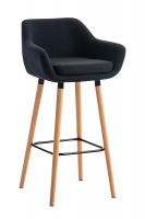 Barhocker Grant Stoff schwarz Barhocker Grant Stoff schwarz