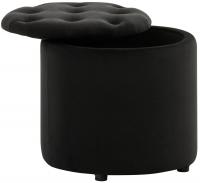 Sitzhocker Pantin Samt schwarz 