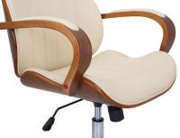 Bürostuhl Melilla Kunstleder walnuss/creme Bürostuhl Melilla Kunstleder walnuss/creme
