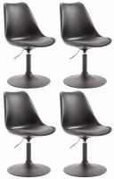 4er Set Esszimmerstühle Maverick B Kunststoff schwarz 4er Set Esszimmerstühle Maverick B Kunststoff schwarz