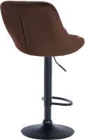 2er Set Barhocker Lazio Samt schwarz braun 2er Set Barhocker Lazio Samt schwarz braun