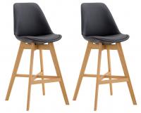 2er Set Barhocker Cannes Kunstleder Natura schwarz 2er Set Barhocker Cannes Kunstleder Natura schwarz