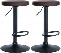 2er Set Barhocker Ponte Kunstleder schwarz braun 2er Set Barhocker Ponte Kunstleder schwarz braun