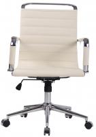 Bürostuhl Barton Echtleder creme Bürostuhl Barton Echtleder creme