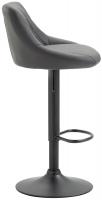 Barhocker Lazio Kunstleder schwarz grau 