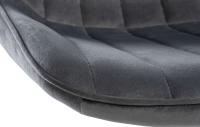 Barhocker Toni Samt chrom dunkelgrau Barhocker Toni Samt chrom dunkelgrau