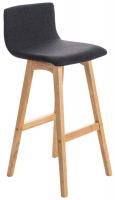 2er Set Barhocker Taunus Stoff Natura dunkelgrau 
