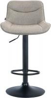 Barhocker Vonore Stoff schwarz taupe Barhocker Vonore Stoff schwarz taupe