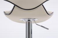 2er Set Barhocker Las Vegas V2 Kunstleder chrom creme 