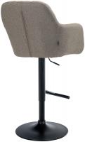 Barhocker Natoma Stoff schwarz taupe Barhocker Natoma Stoff schwarz taupe