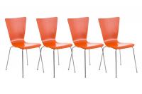 4er Set Besucherstuhl Aaron orange 4er Set Besucherstuhl Aaron orange