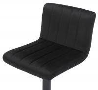 2er Set Barhocker Jamie Samt schwarz 