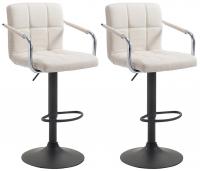 2er Set Barhocker Lucy V2 Stoff schwarz beige 2er Set Barhocker Lucy V2 Stoff schwarz beige