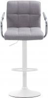 Barhocker Lucy V2 Stoff weiß grau 