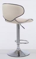 2er Set Barhocker Las Vegas V2 Kunstleder chrom creme 